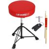 5 Core Drum Throne Padded Guitar Stool Height Adjustable Drummer Seat Music Chair for Adults And Kids - RED