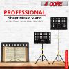 5 Core Sheet Music Stand Dual Use Professional Portable Music Stand, Metal Desktop Tripod Music Book Stand & Orchestral Sheet Stand Folding Adjustable