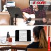 5 Core Sheet Music Stand Dual Use Professional Portable Music Stand, Metal Desktop Tripod Music Book Stand & Orchestral Sheet Stand Folding Adjustable