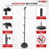 5Core Mic Stand Floor Adjustable Universal Heavy Duty Microphone Stands Round Base Soporte De micr√≥fono - MS RBP 3T