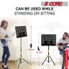 5 Core Sheet Music Stand Dual Use Professional Portable Music Stand, Metal Desktop Tripod Music Book Stand & Orchestral Sheet Stand Folding Adjustable