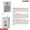 5 Core Outdoor Speakers Stereo In Wall Speaker Pair 100W Peak Passive Outside Surface Mount Wired Waterproof Patio House Garage Indoor Exterior Audio
