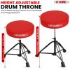 5 Core Drum Throne Padded Guitar Stool Height Adjustable Drummer Seat Music Chair for Adults And Kids - RED