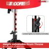 5 Core Drum Throne Padded Guitar Stool Height Adjustable Drummer Seat Music Chair for Adults And Kids - RED