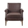 Faux Leather Accent Arm Chair