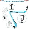 5 Core Mic Arm Adjustable Boom Microphone Stand Desk Mount Heavy Duty Brazo Para Microfono for Condenser Dynamic Mics - MS ARM BLU
