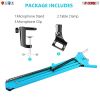 5 Core Mic Arm Adjustable Boom Microphone Stand Desk Mount Heavy Duty Brazo Para Microfono for Condenser Dynamic Mics - MS ARM BLU